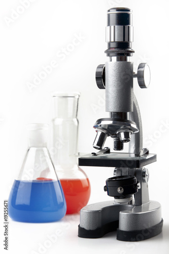 Microscope and flask's