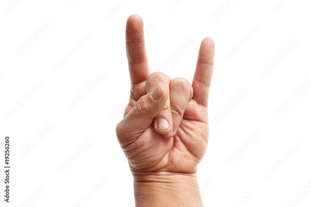 A hand gesture associated with partying and rock concerts. A hand gesture associated with partying and rock concerts.