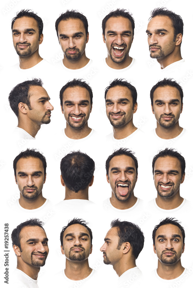 Sixteen portraits of a man Sixteen portraits of a man