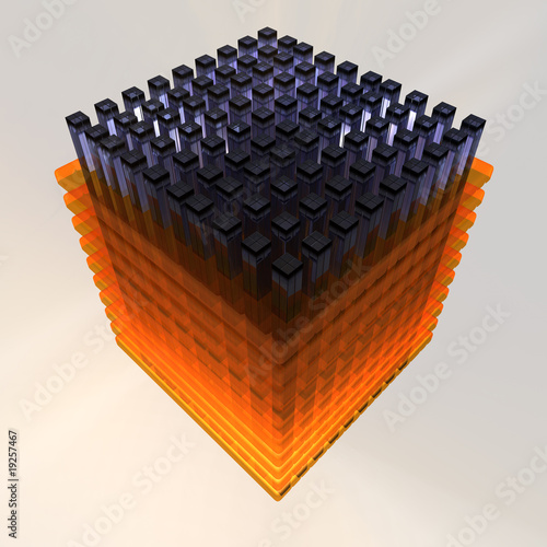Abstrakte Illustration einer Energiezelle - 3D