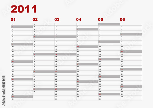 Kalender 2011: 1. Halbjahr