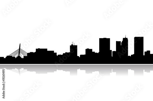 winnipeg city skyline vector photo