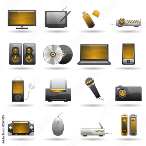 electronic icon set