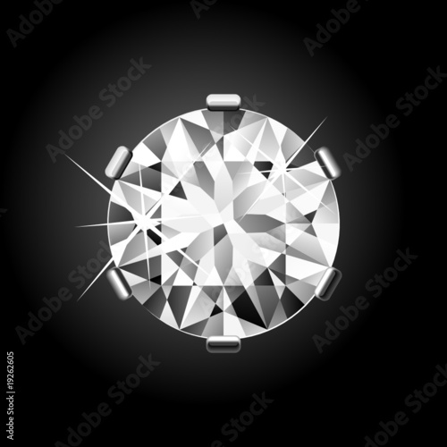 Round Diamond. Vector.
