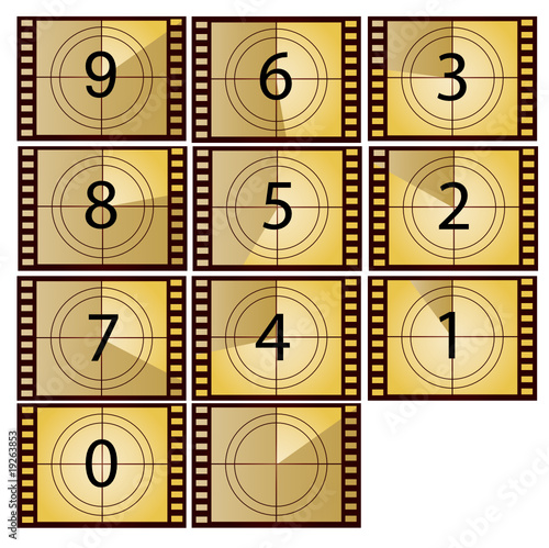 film countdown in yellow color beauty style