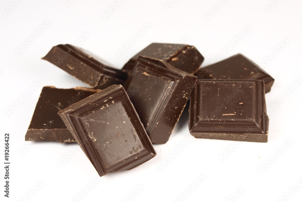Bars of chocolate on white background Bars of chocolate on white background