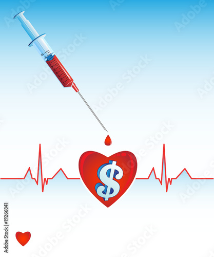 Dollar sign on the abstract background