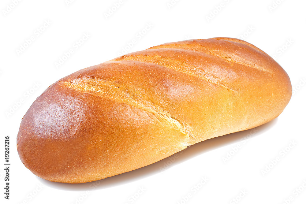 Bread baguette in a white background Bread baguette in a white background