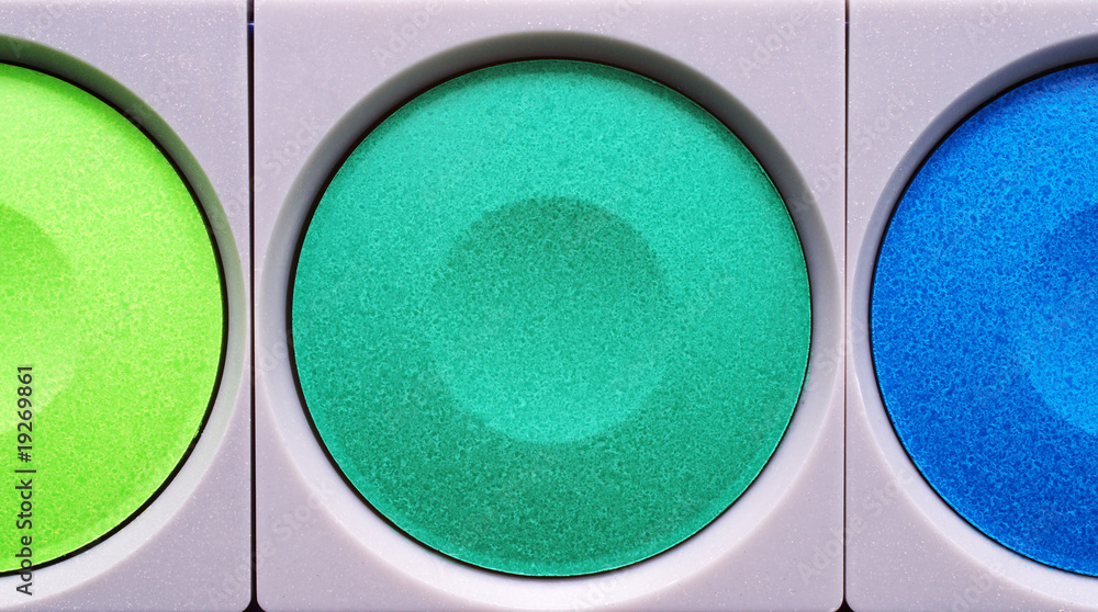 Fototapeta premium green and blue - Colours - Tusche Farben