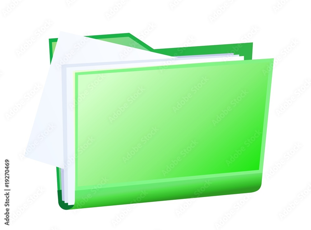green vector file folder with documents green vector file folder with documents