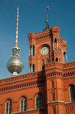 berlin Rathaus und Fernsehturm