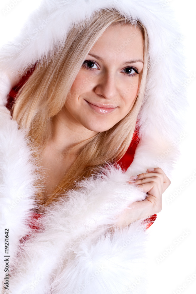 beautiful woman wearing santa claus clothes beautiful woman wearing santa claus clothes
