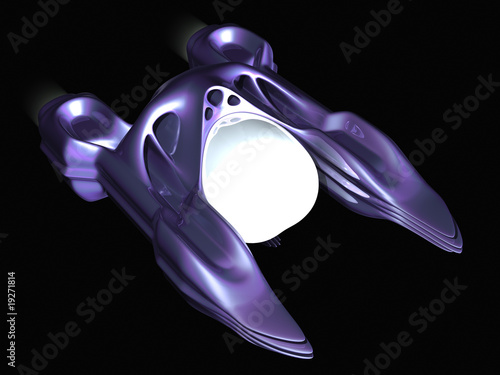 Fototapeta Naklejka Na Ścianę i Meble -  Vaisseau spatial biomécanique
