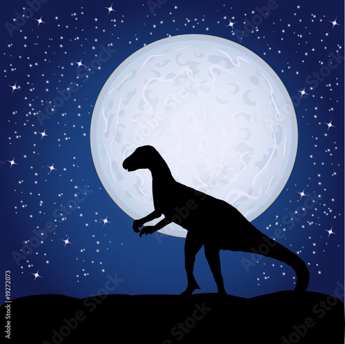 dinosaur on the moon