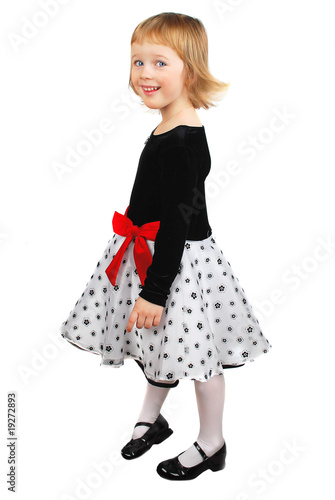 Little girl  in new dress.portrait