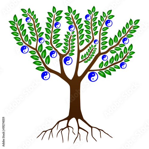 Arbre Zen (Vie Paix Ying Yang Yoga Méditation Relaxation Esprit)