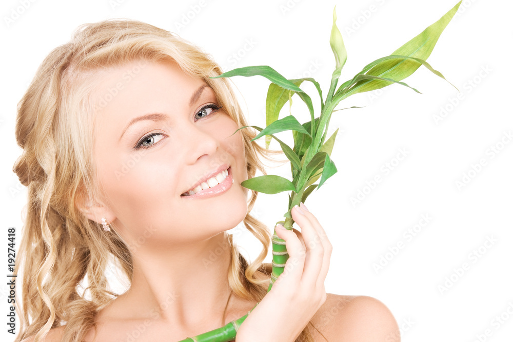 woman with sprout woman with sprout