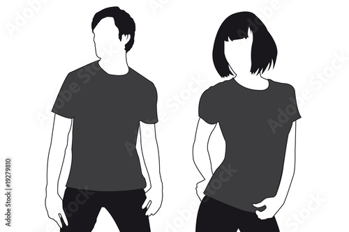 Tshirtvorlage Mann Frau