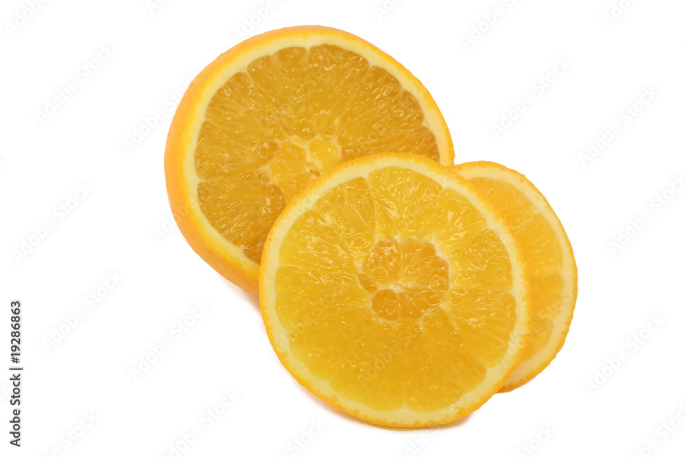 slice circle of sweet tasty orange slice circle of sweet tasty orange