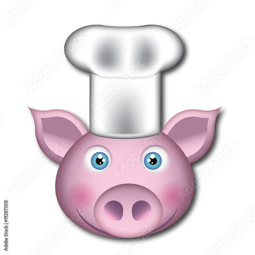 Cabeza de cerdo cocinero