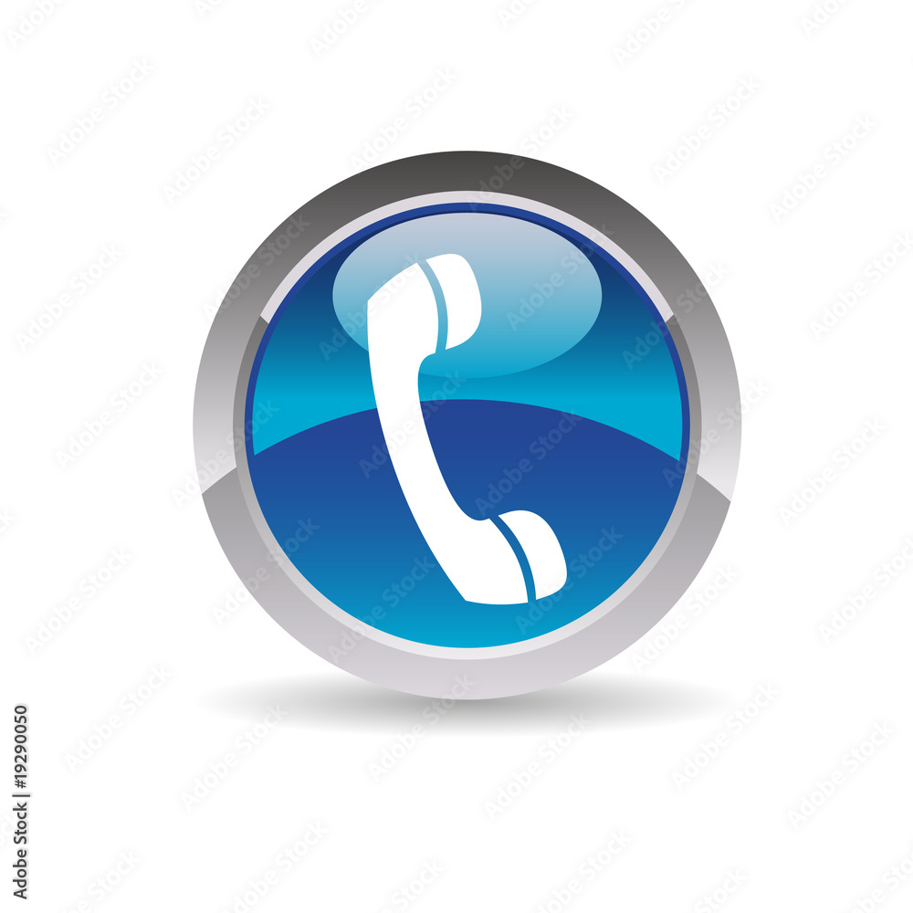 Picto telephone - Hotline button blue Picto telephone - Hotline button blue