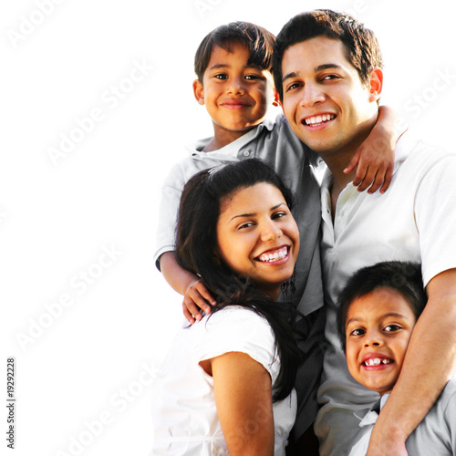 Family Enjoying Summer Outdoors Portrait