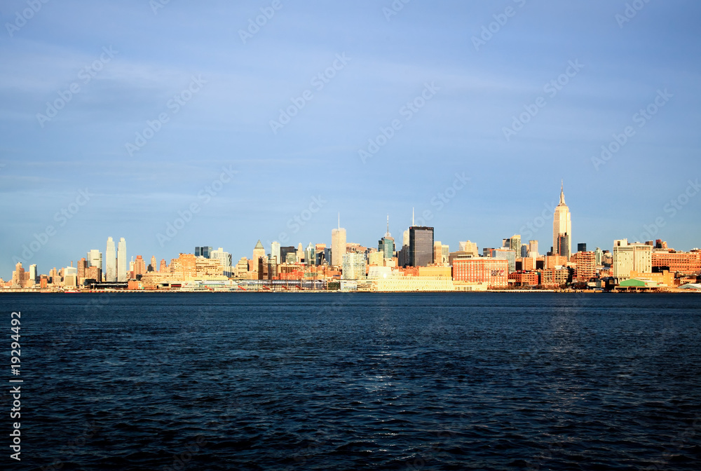 The New York City midtown skyline