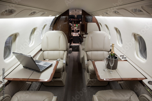 Fotografia Business Jet Interior