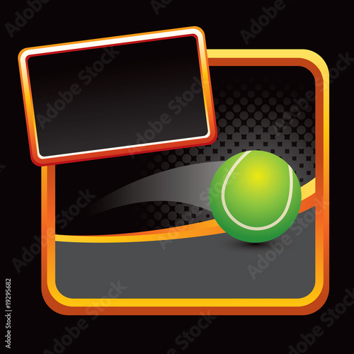 tennis ball stylized advertisement