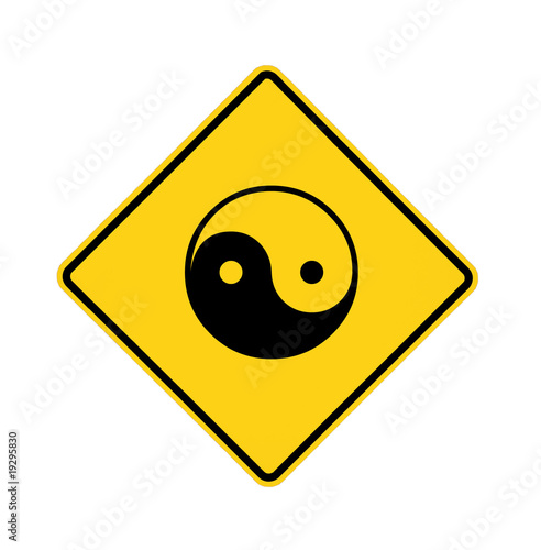 road sign - ying yang