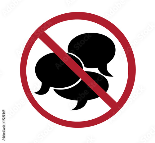 sign - no talking