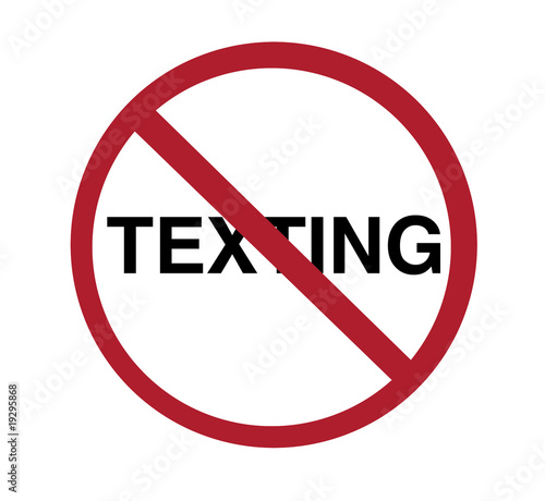 sign - no texting