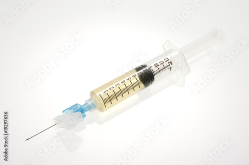 A syringe filled with vaccine