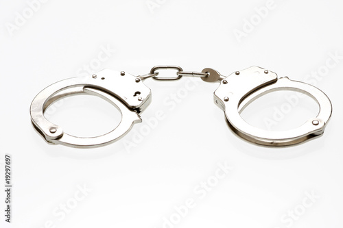 Handcuffs on a table