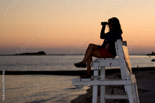 Woman With Binoculars