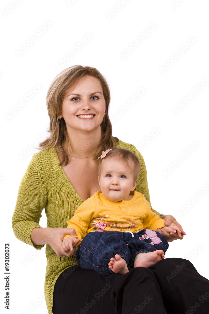 Happy family - mother and little daughter are embracing. Happy family - mother and little daughter are embracing.