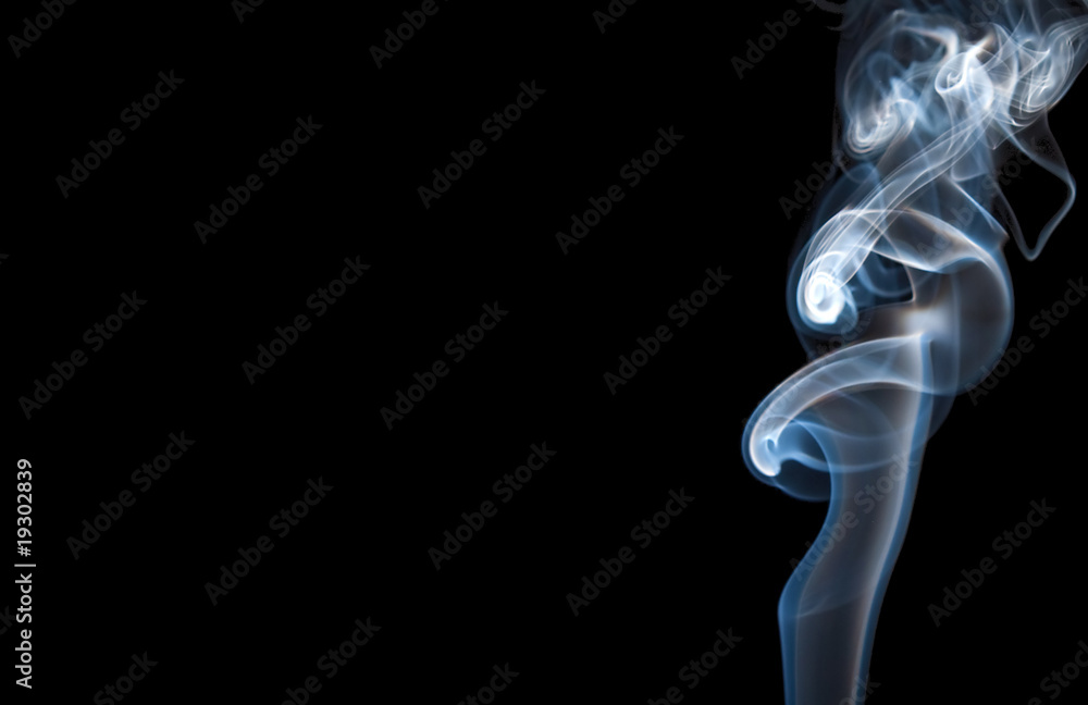Bright smoke in a black background Bright smoke in a black background