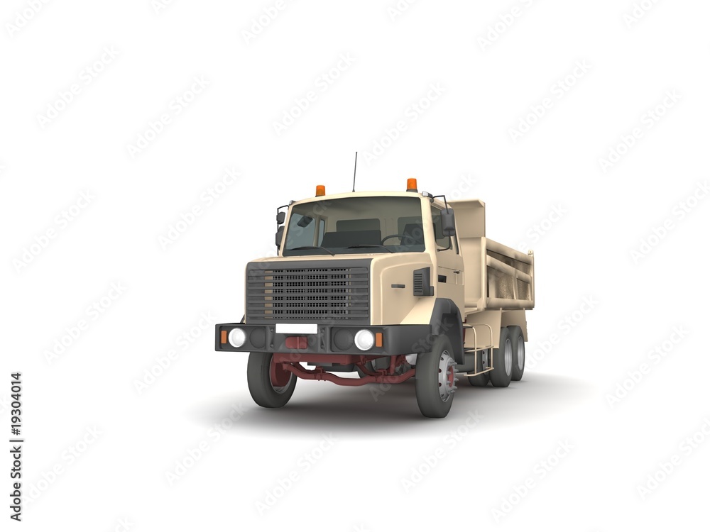 Dump truck isolated on white background Dump truck isolated on white background
