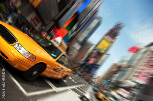 Obraz na płótnie New York City Taxi, Times Square w salonie