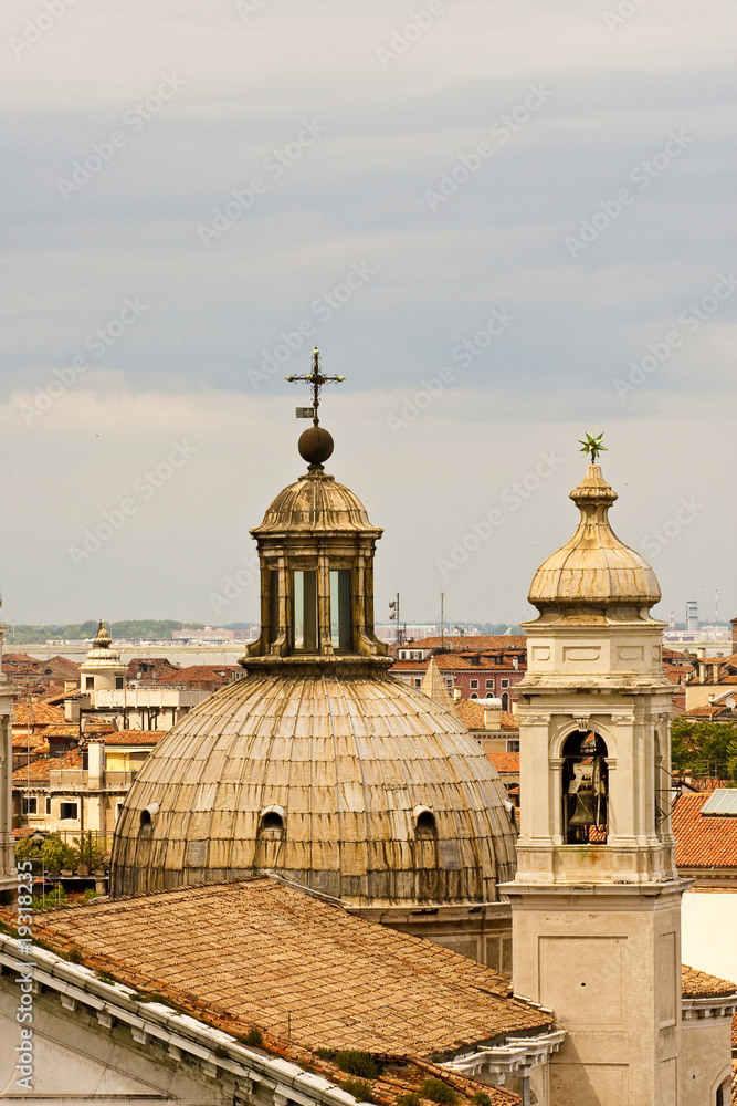 Church Dome and Bell Tower in Venice