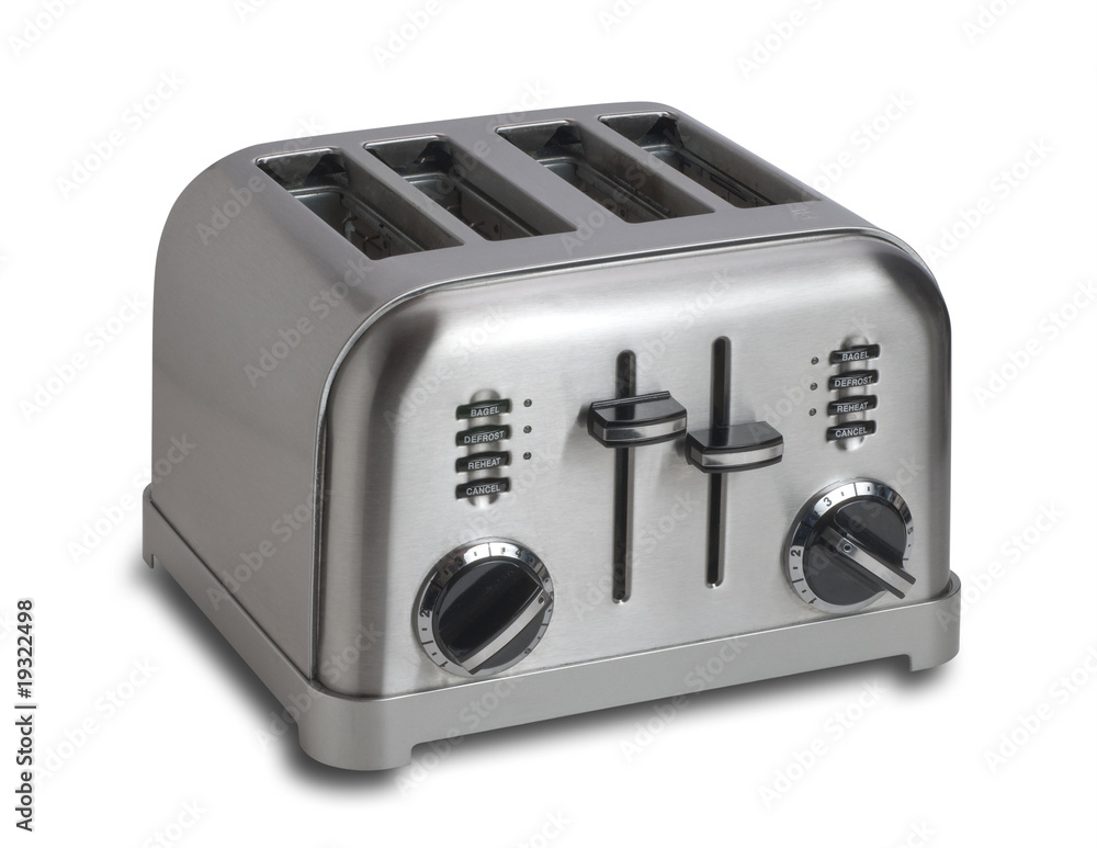 Stainless steel toaster with clipping path Stainless steel toaster with clipping path