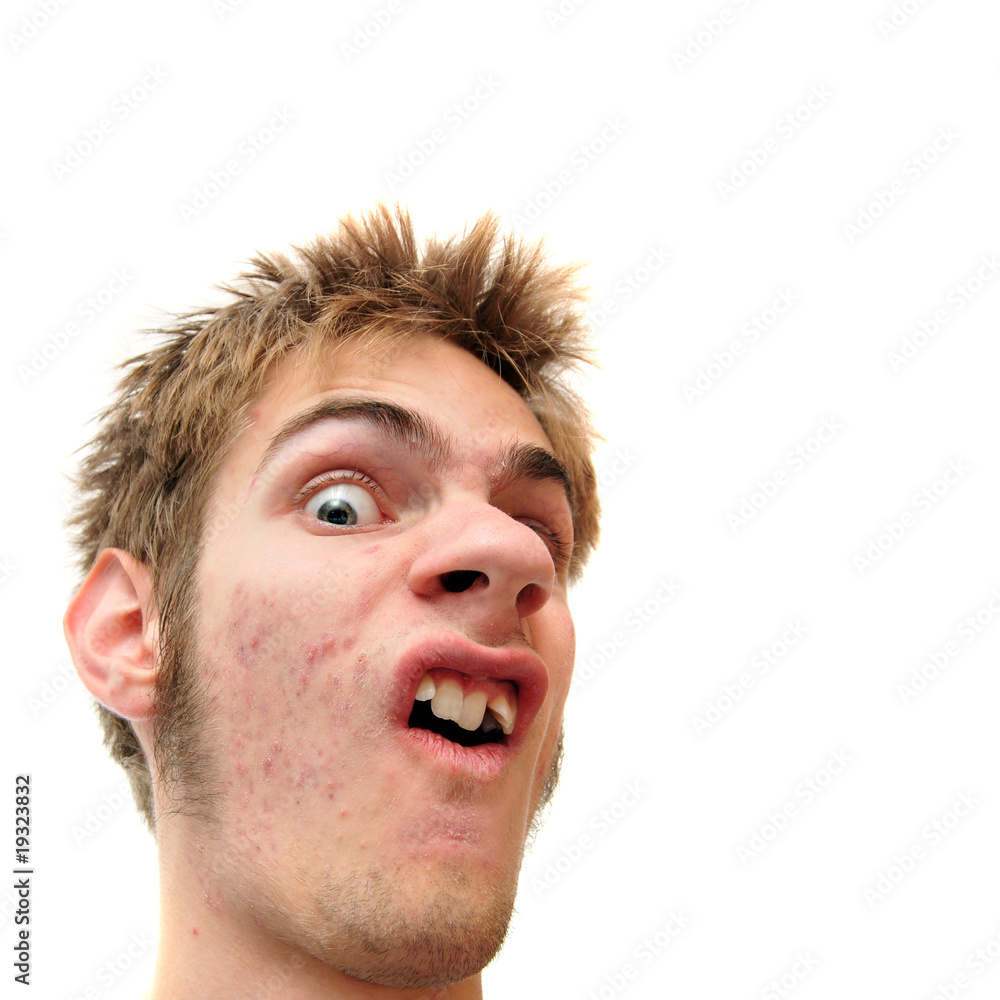 Fototapeta premium Weird facial expression
