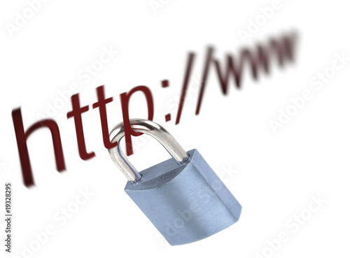 Internet security concept isolated on white background