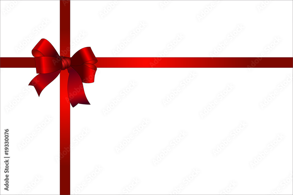 White vector Xmas box with bow isolated on white White vector Xmas box with bow isolated on white