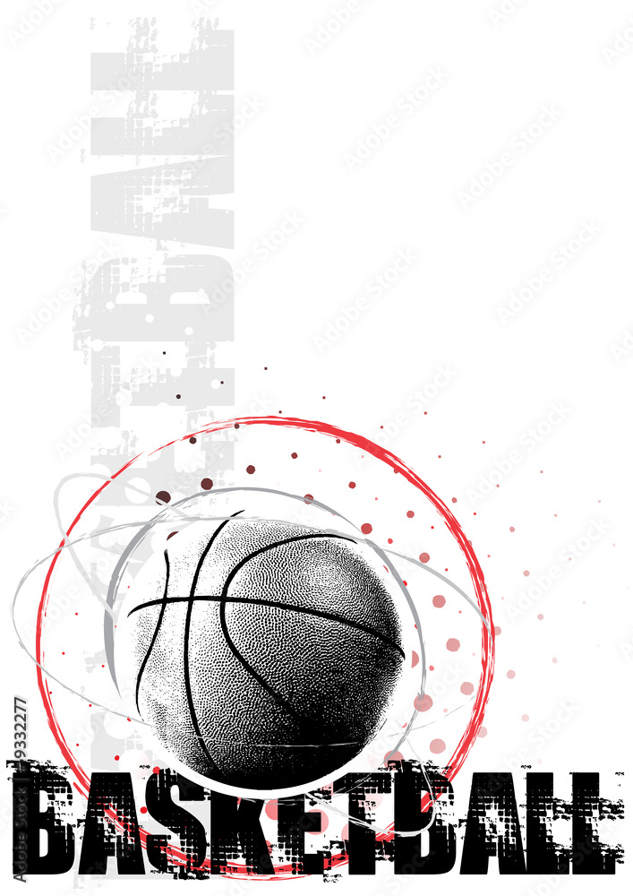 Fototapeta premium basketball circle poster background