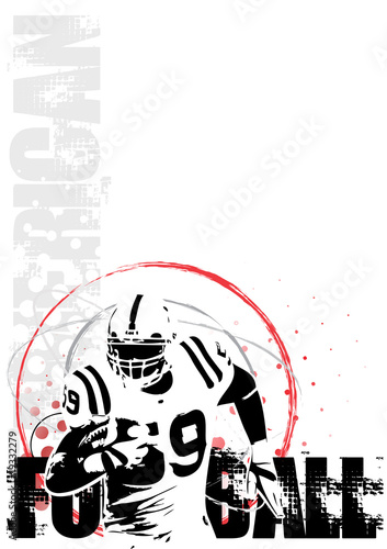 american football circle poster background 2