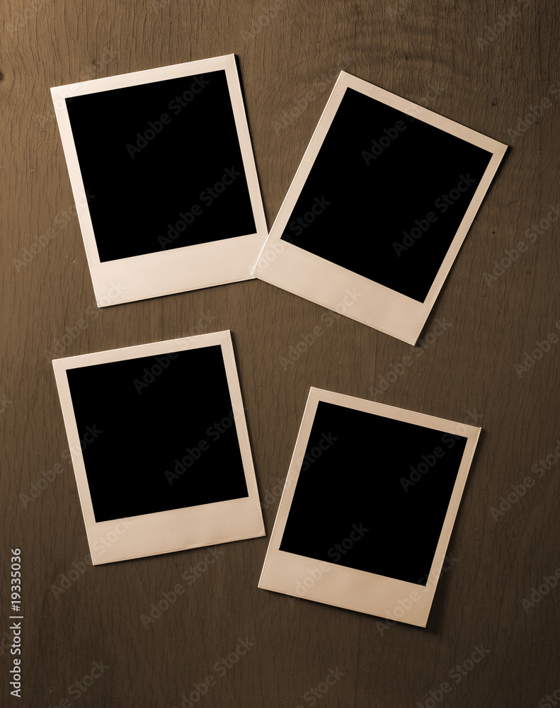 four photo on old wooden wall four photo on old wooden wall