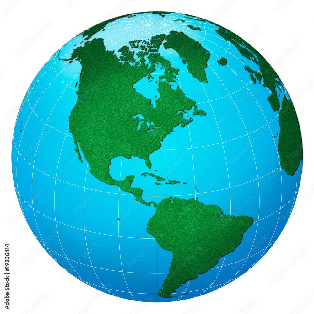 Green Planet America Centric With Forest Texture Stock Illustration Adobe Stock
