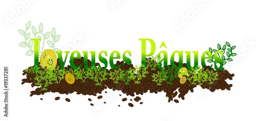 Tableau sur toile joyeuses pâques