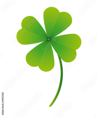 vierblättriges Kleeblatt als Glücksbringer